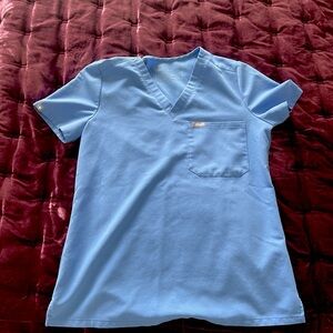 FIGS One Pocket Scrub Top Celi Blue- XS